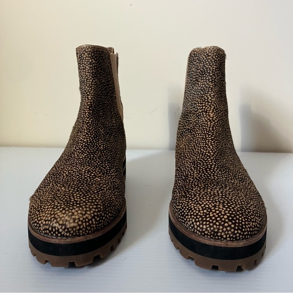 Madewell The Ivy Mini Dot Calf Hair Spotted Chelsea Ankle Boot size 8 - Picture 3 of 12
